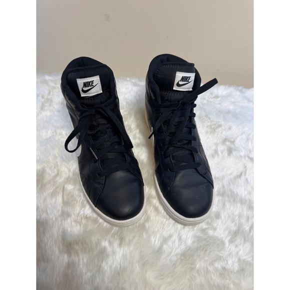 Nike Other - Nike Court Royale Mid Mens Black White Leather High Top Sneakers